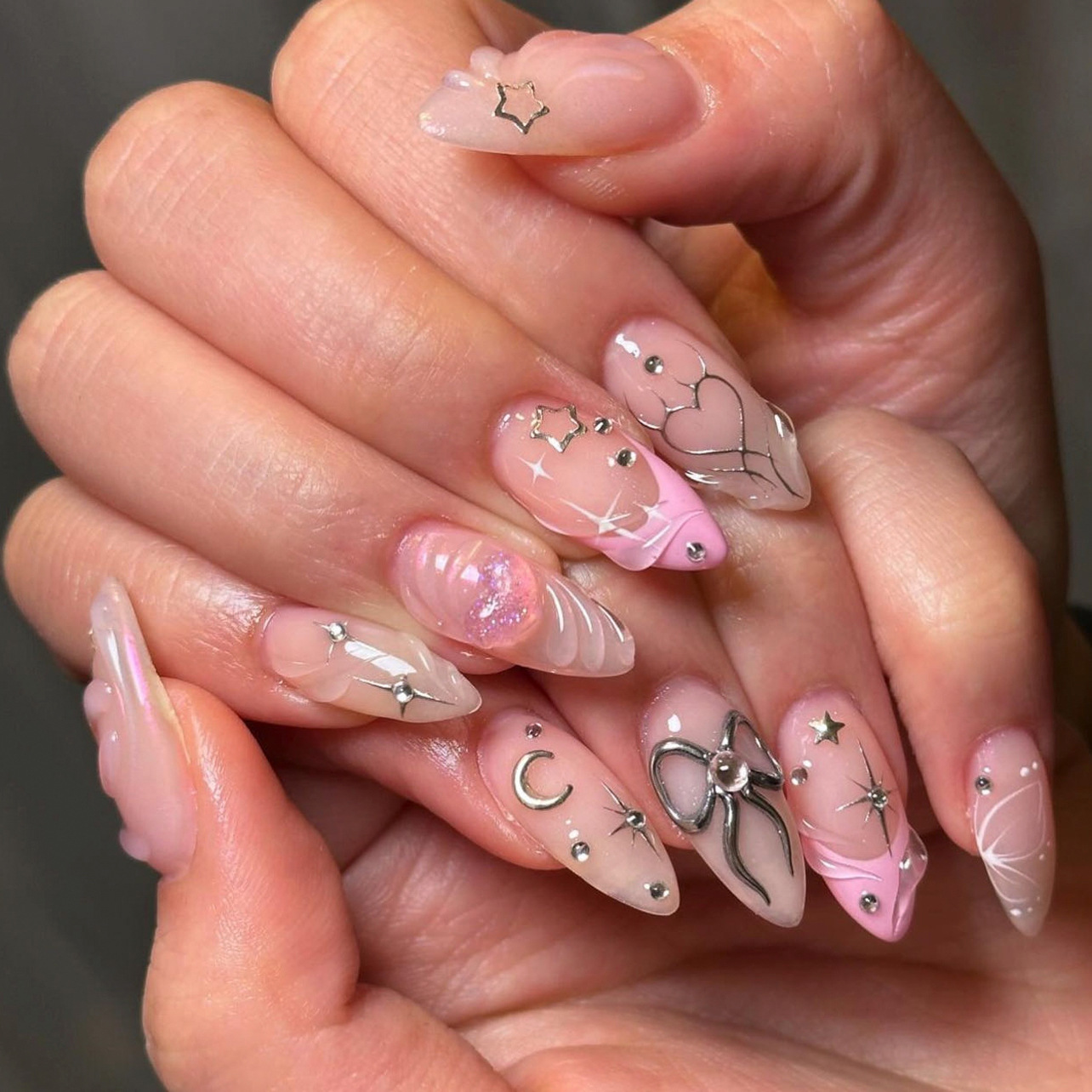 Nail Art Valentines Day - 24pcs Set Kuku Palsu Model Pita,