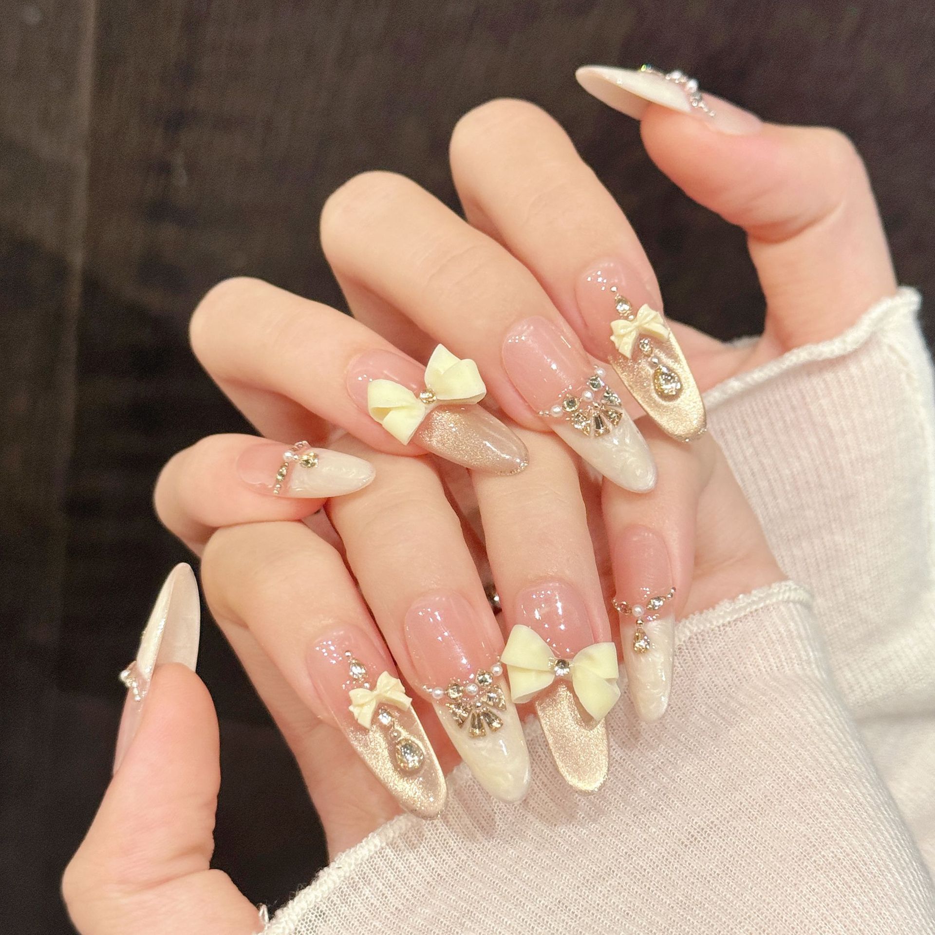 Nail Art Press On - 10pcs Kuku Palsu Buatan Tangan Model