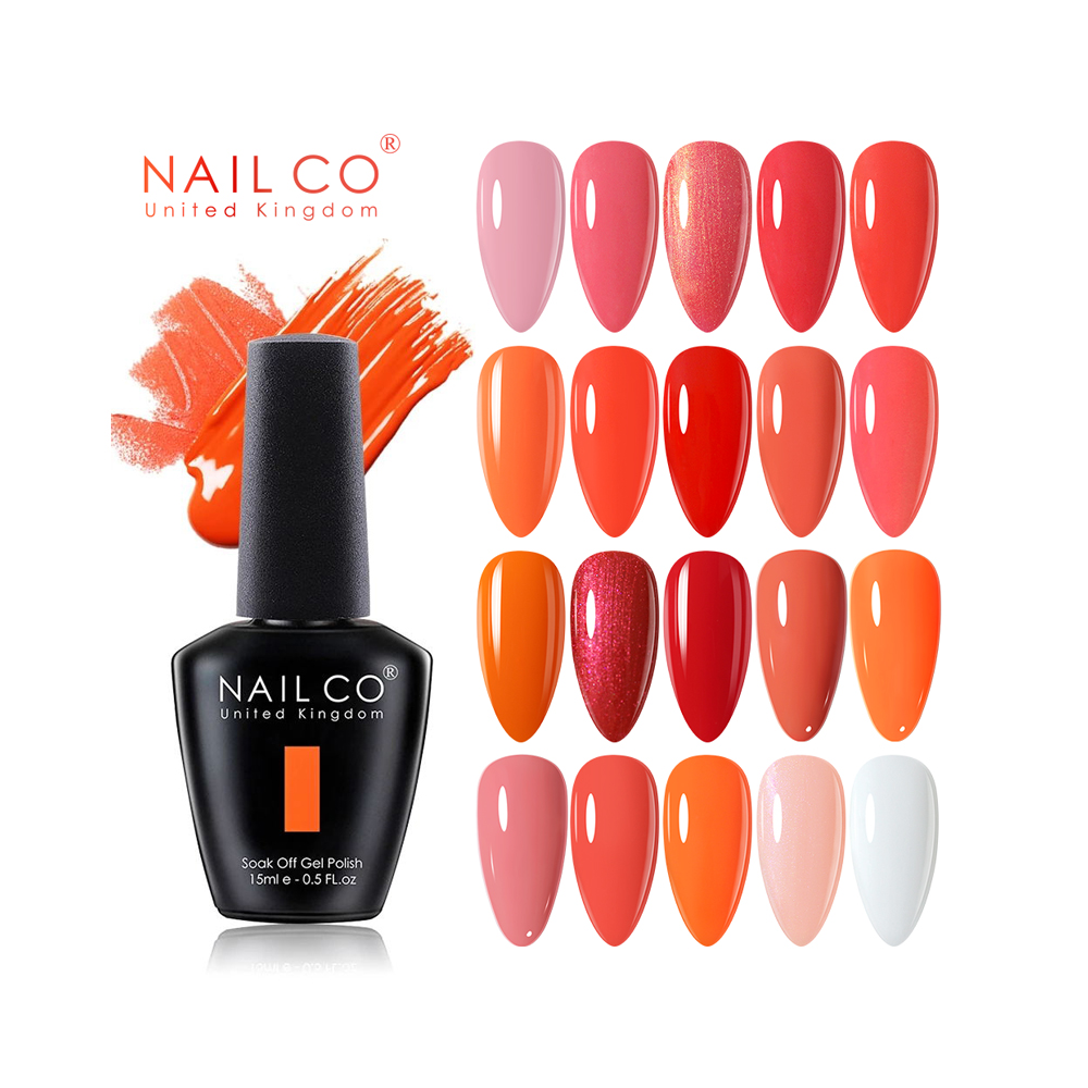 Nail Art Orange - NAILCO 15Ml Warna Oranye Merah Muda