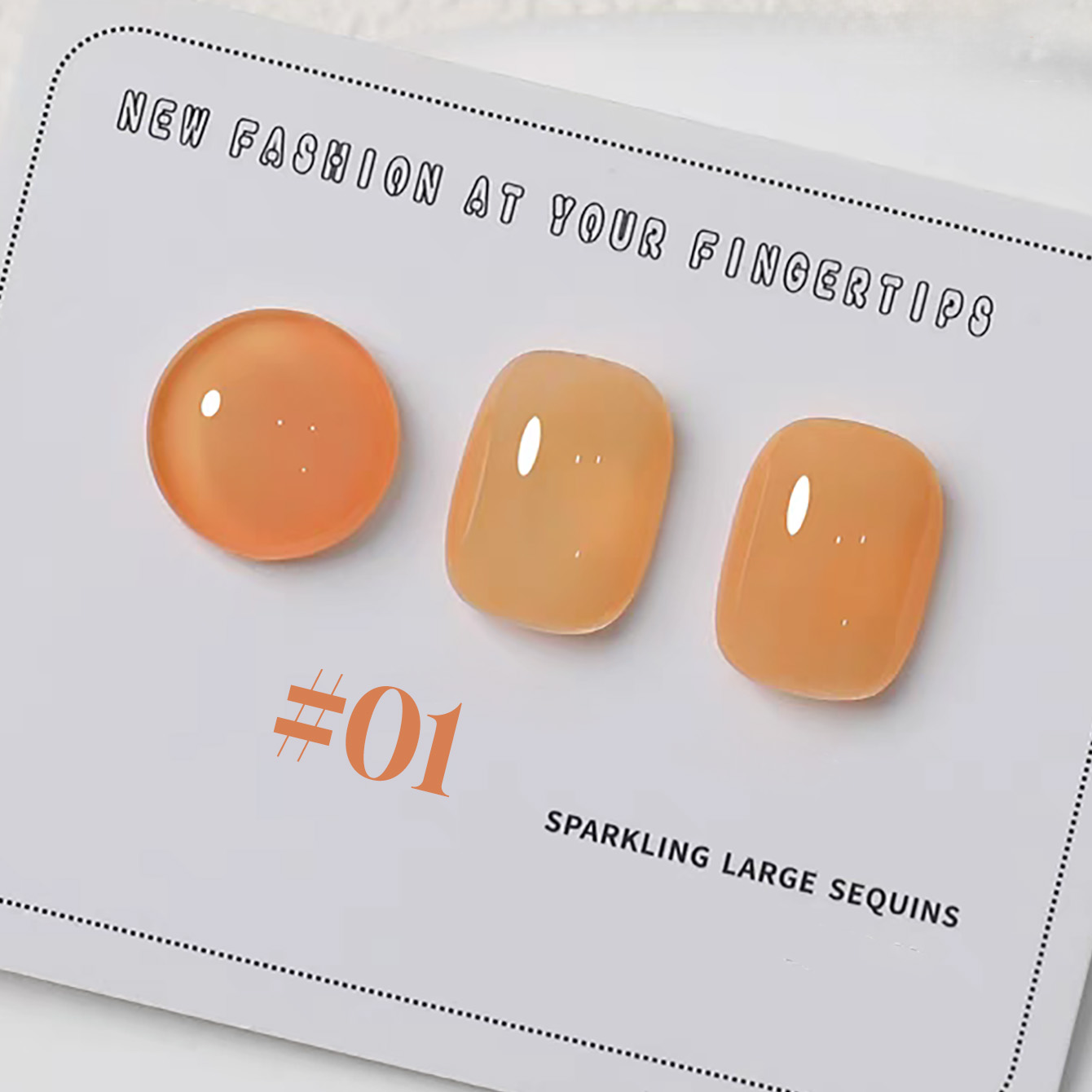 Nail Art Orange - 1-6 Buah PSK Cat Kuku Gel