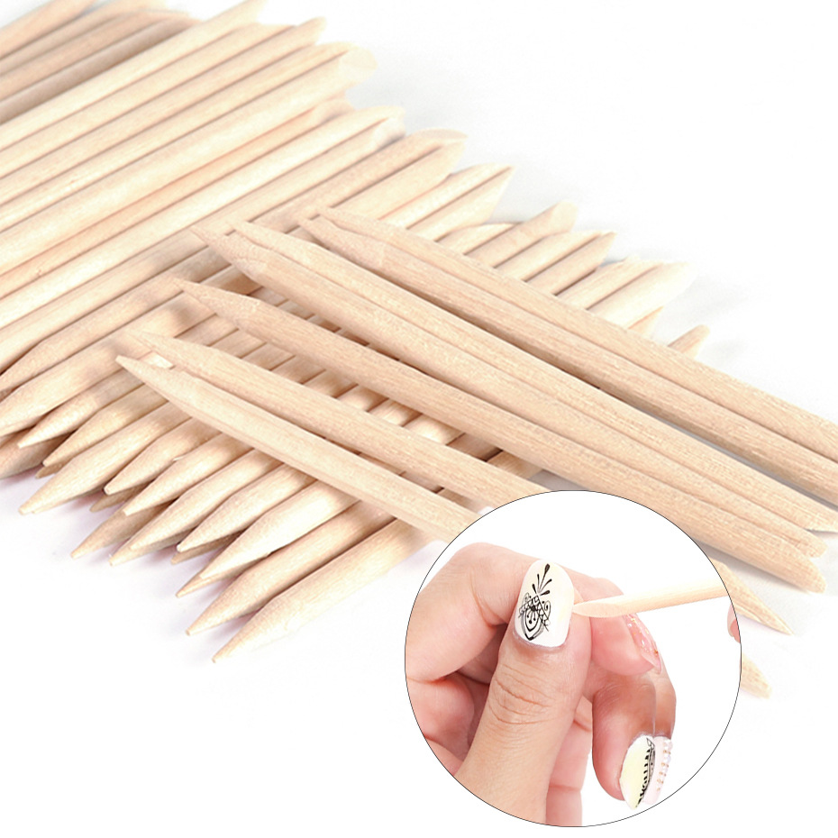 100pcs Alat Penghilang Kutikul - Nail Art Orange ulasan dan harga