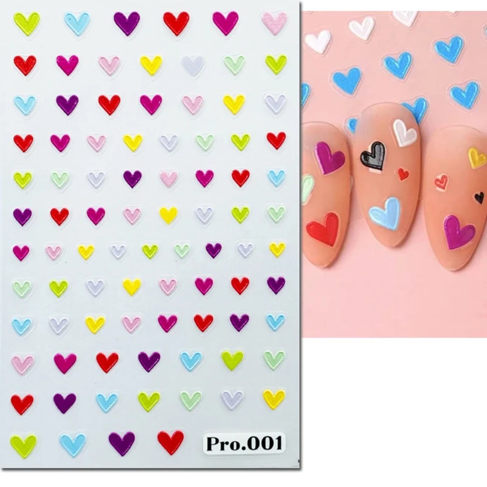 Stiker Seni Kuku 5D Embossed H - Nail Art Valentines Day ulasan dan harga