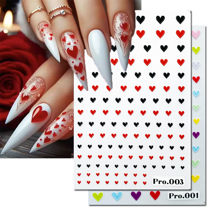 5d timbul seni kuku stiker Har - Nail Art Valentines Day ulasan dan harga