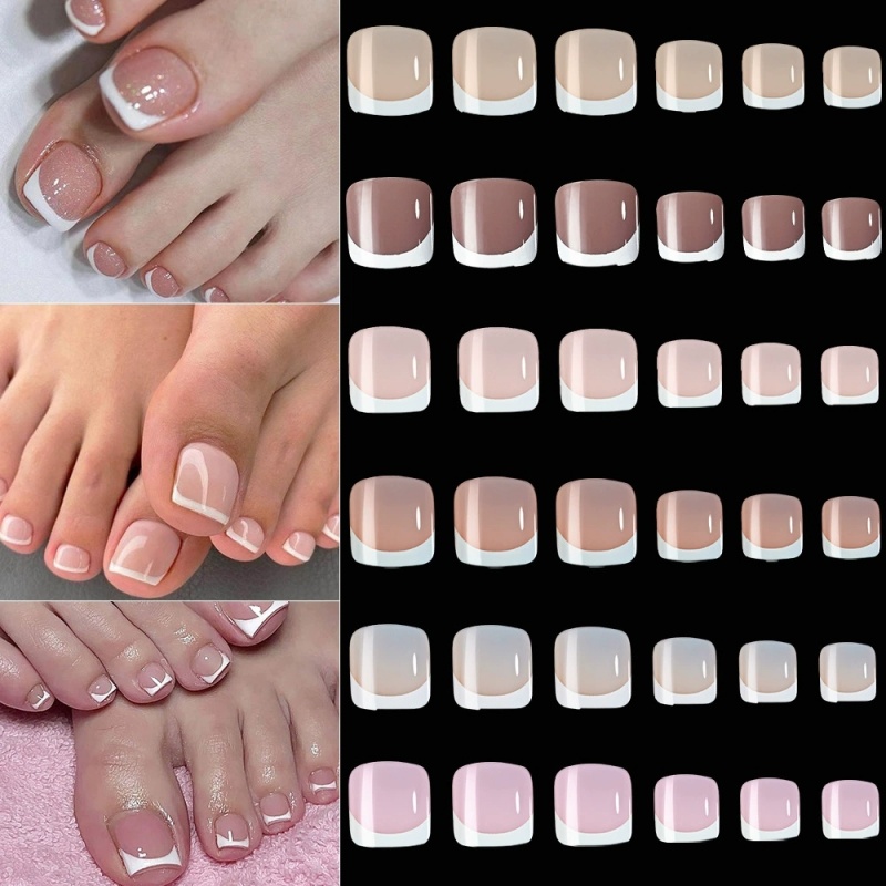 120pcs Kuku Palsu Persegi Mode - Nail Art Ombre ulasan dan harga