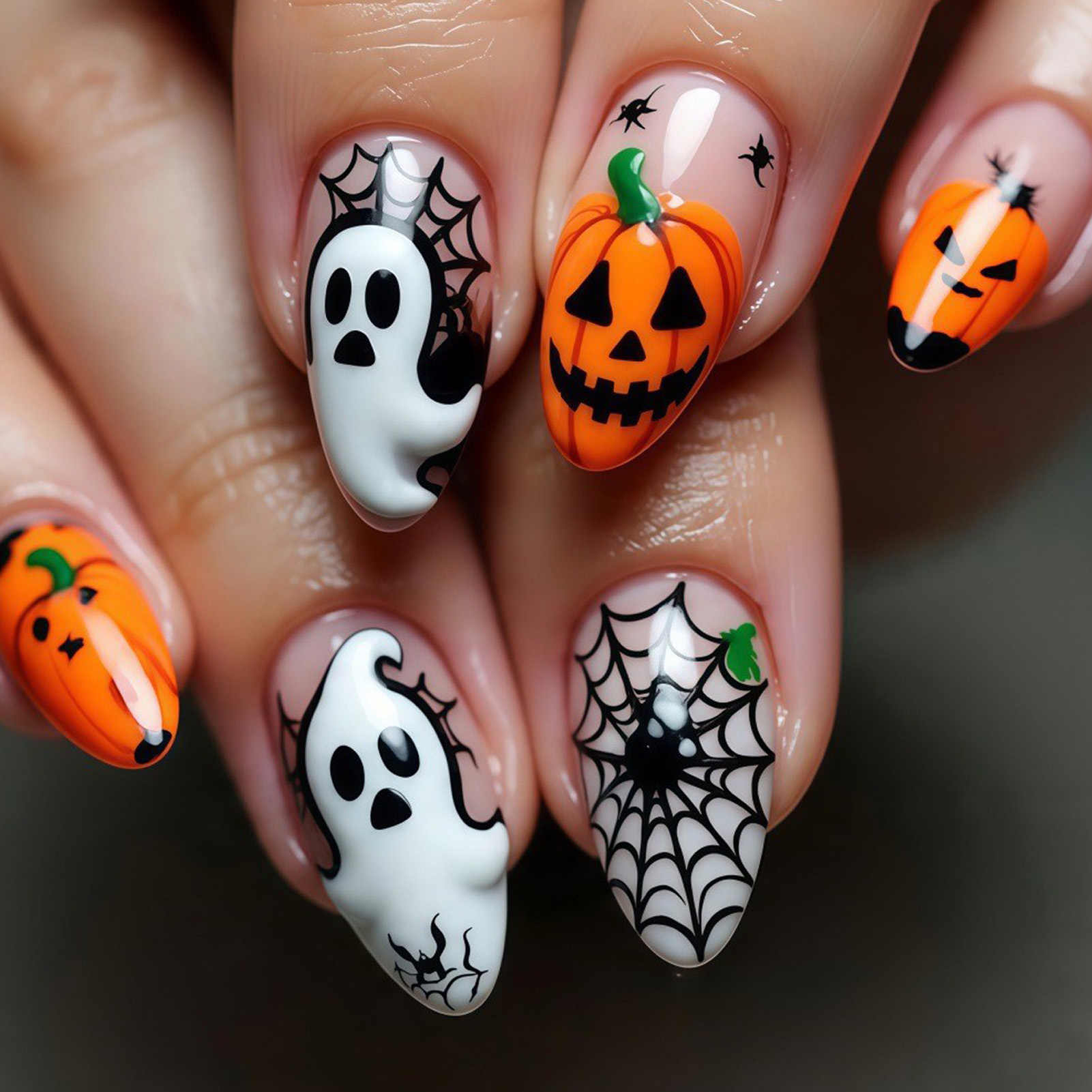 24pcs Kuku Palsu Halloween Mot - Nail Art Press On ulasan dan harga