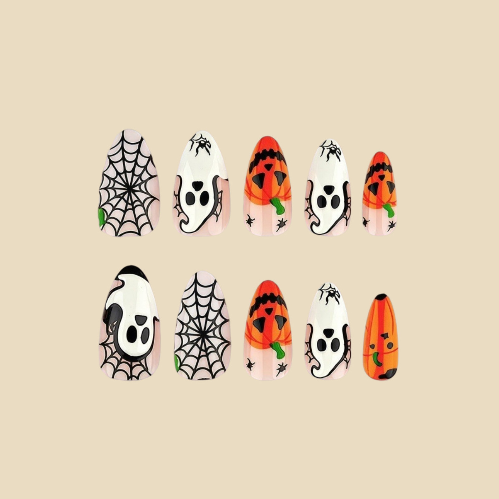 24pcs Kuku Palsu Halloween Mot - Nail Art Press On ulasan dan harga