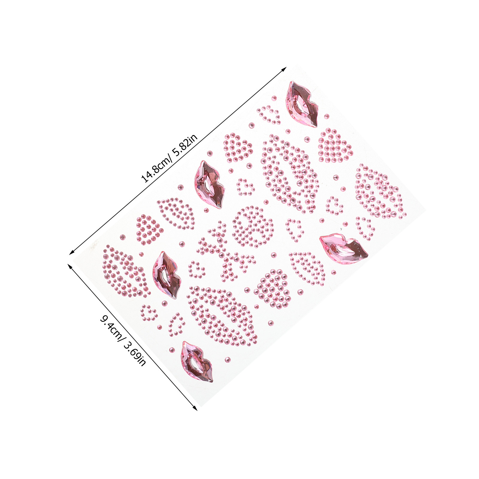 10 Lembar Stiker Bibir Bertabu - Nail Art Valentines Day ulasan dan harga
