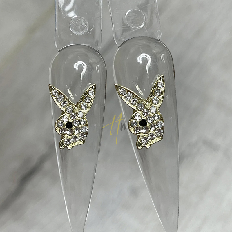 Hiasan Kuku Kepala Kelinci 3D  - Nail Art Valentines Day ulasan dan harga