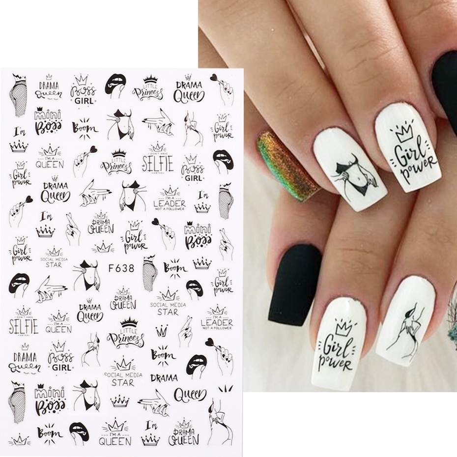 Stiker seni kuku 3D desain hat - Nail Art Valentines Day ulasan dan harga
