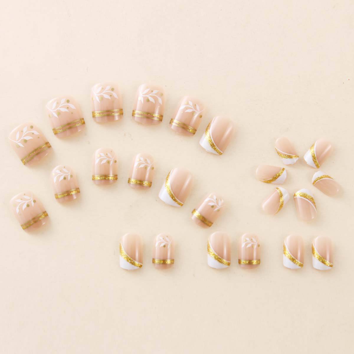 Kuku palsu pendek sedang untuk - Nail Art Press On ulasan dan harga