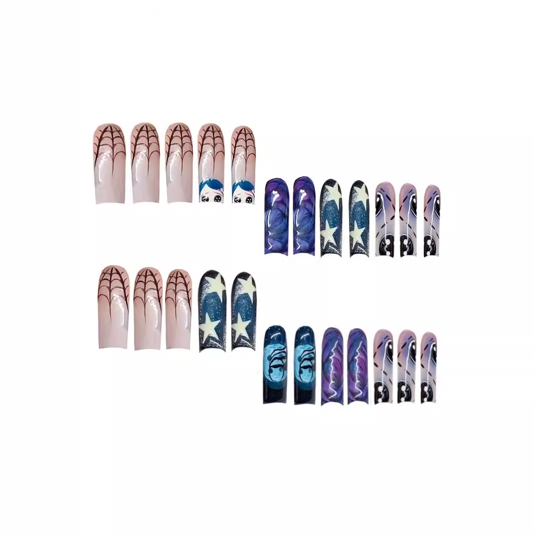 24 buah Y2k bintang grafiti Te - Nail Art Press On ulasan dan harga