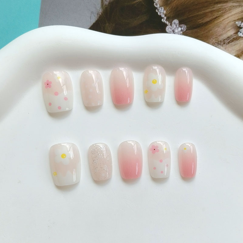 10Pcs Kuku Palsu Warna-warni P - Nail Art Ombre ulasan dan harga